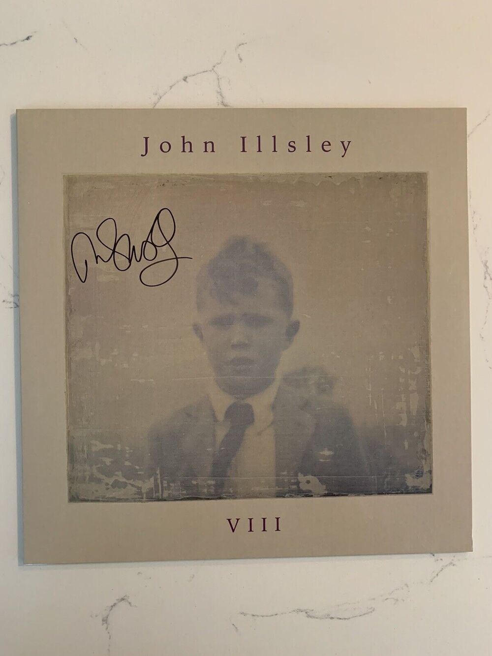 John Illsley of Dire Straits VIII Purple Colored Vinyl LP AUTOGRAPHED SIGNED